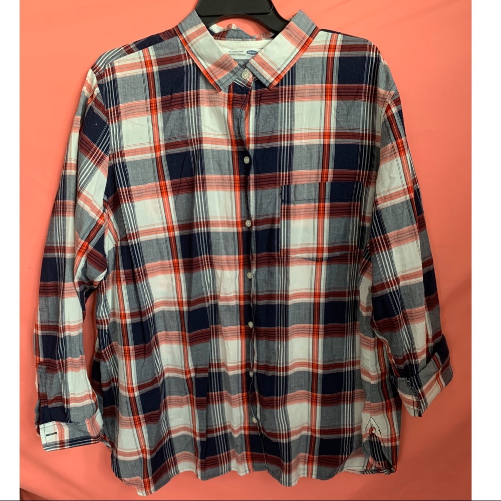 Old navy plaid long sleeve shirt